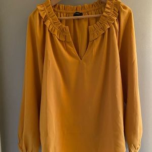 J crew yellow blouse size M